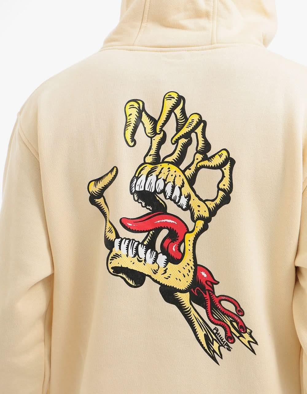 Santa Cruz Vintage Bone Hand Pullover Hoodie - Bone