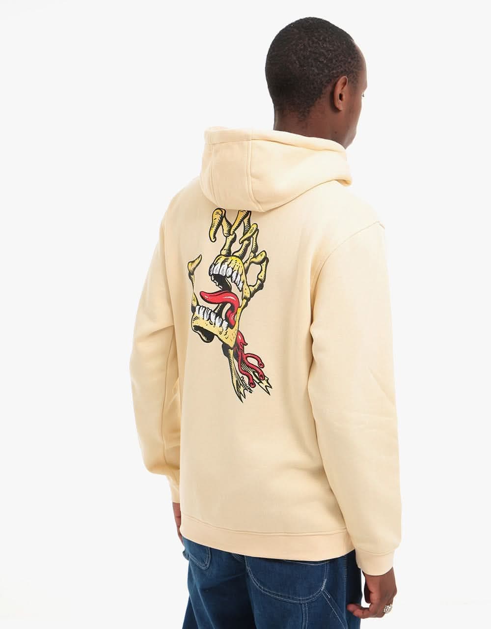 Santa Cruz Vintage Bone Hand Pullover Hoodie - Bone