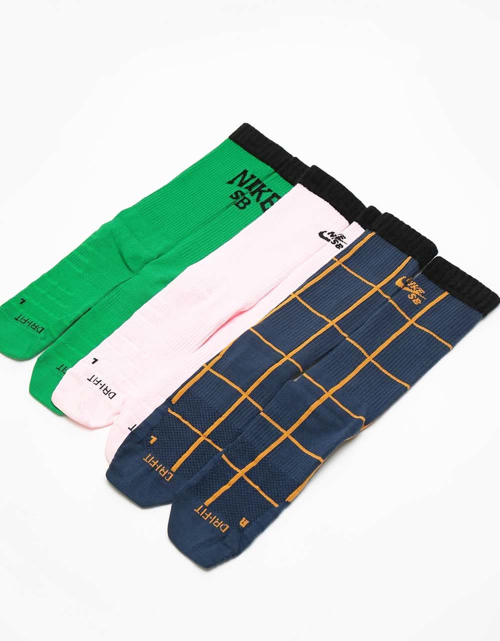 Nike SB Everyday Max Lightweight Socks 3 Pack - Multi