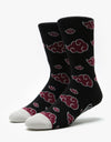 Primitive x Naruto Akatsuki Socks - Black