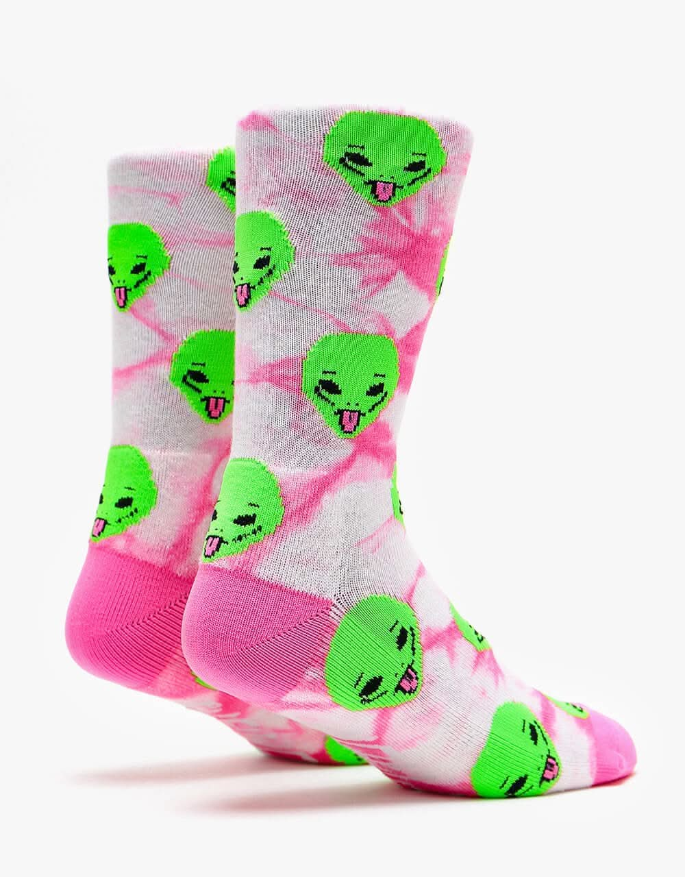 RIPNDIP We Out Here Socks - Pink Lightning Wash