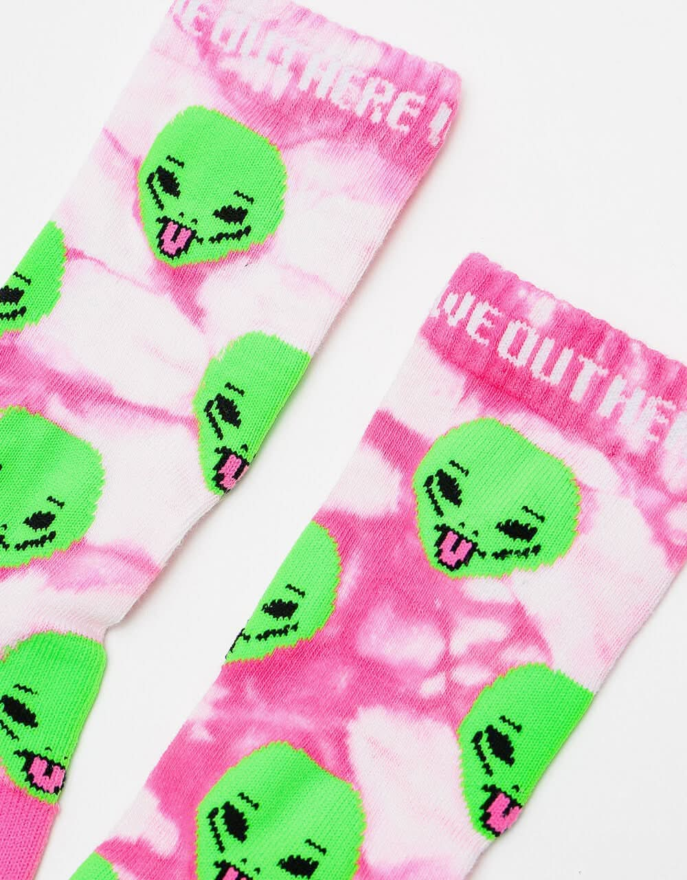 RIPNDIP We Out Here Socks - Pink Lightning Wash