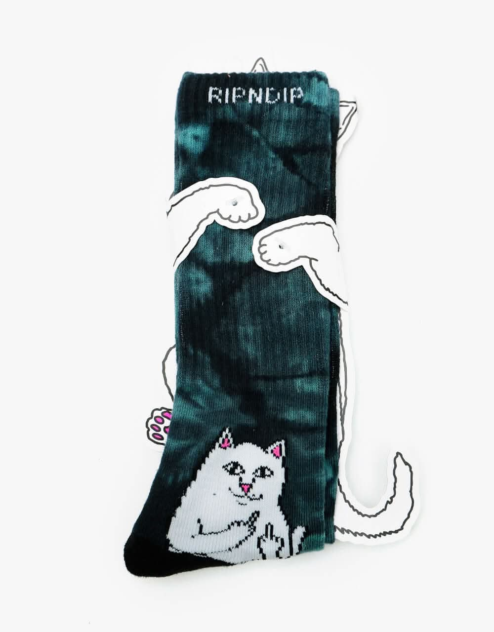 RIPNDIP Lord Nermal Socks - Green Tie Dye