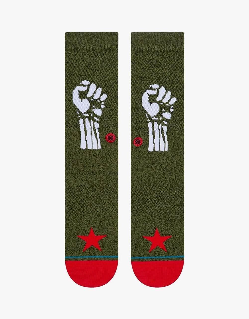 Stance x Rage Against The Machine Renegades Crew Socks - Army Green