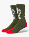 Stance x Rage Against The Machine Renegades Crew Socks - Army Green