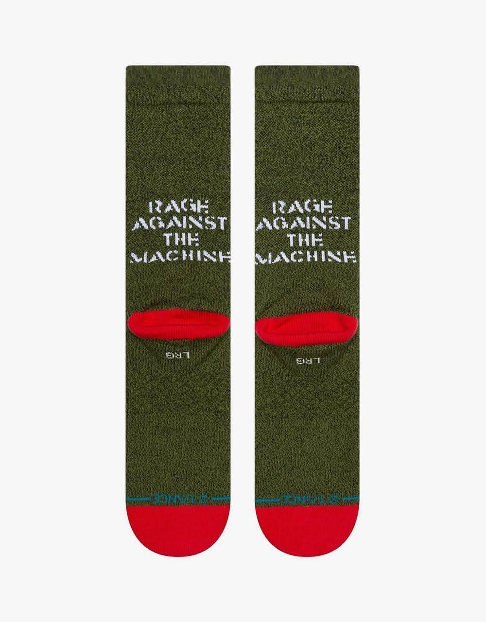 Stance x Rage Against The Machine Renegades Crew Socks - Army Green