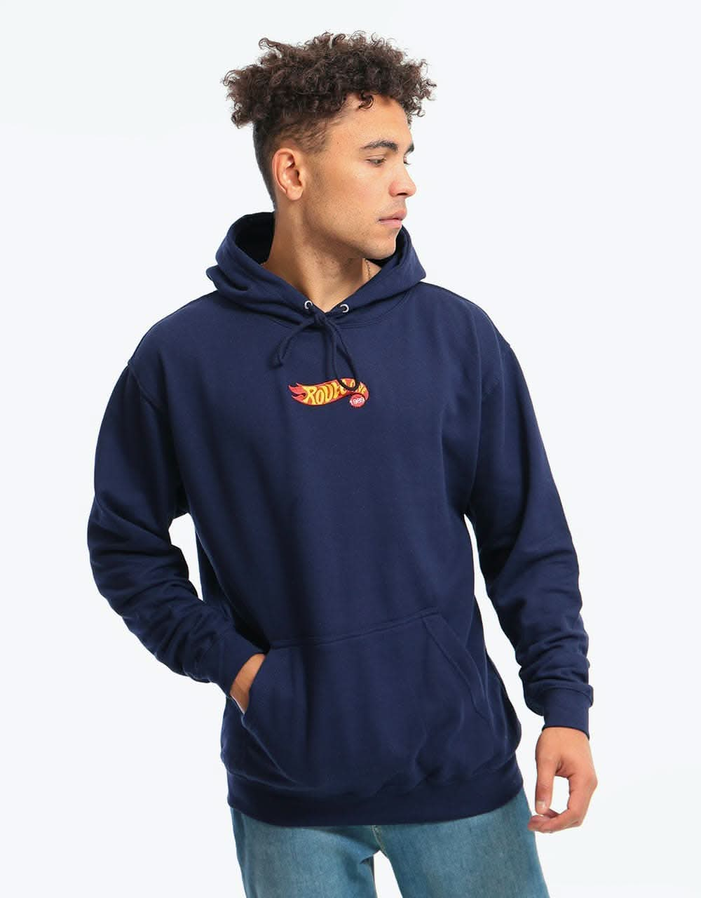 Route One Burnout Pullover Hoodie - Oxford Navy