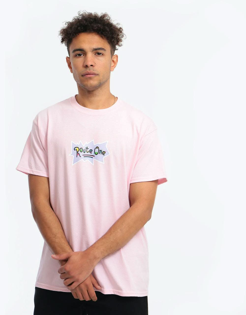 Route One Rugones T-Shirt - Light Pink