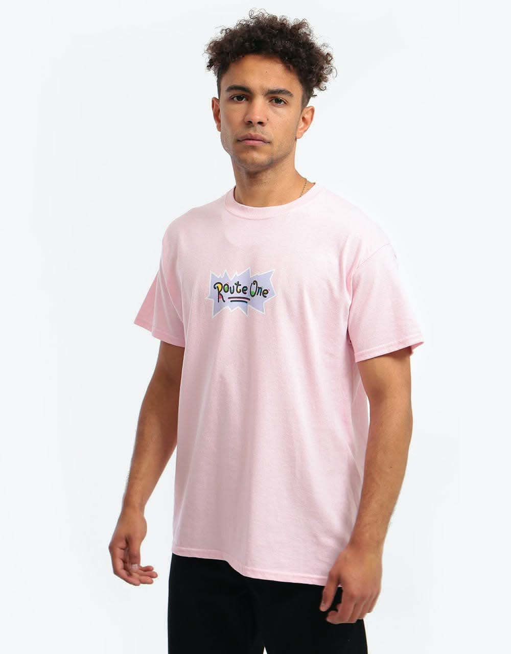 Route One Rugones T-Shirt - Light Pink