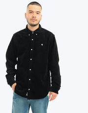 Carhartt WIP L/S Madison Cord Shirt - Black/Wax