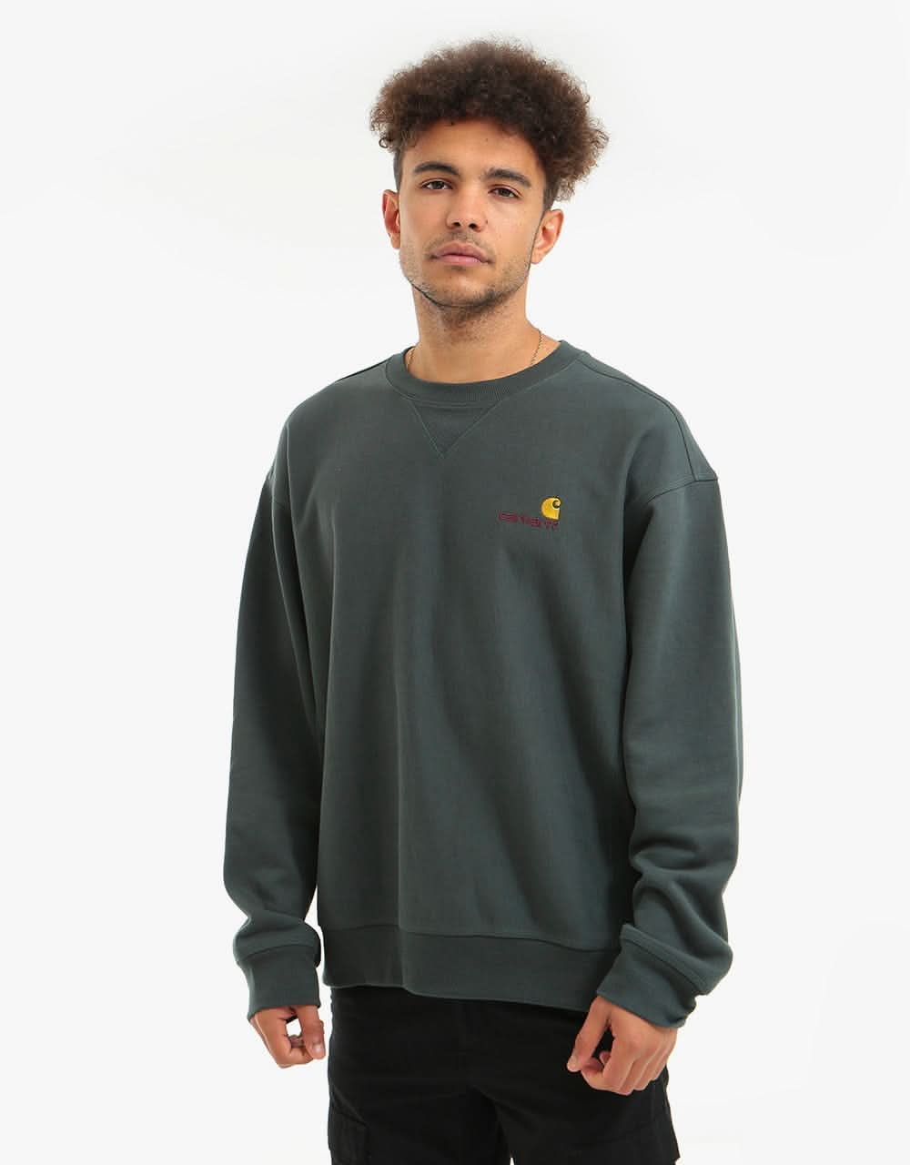 Carhartt WIP American Script Sweatshirt - Dark Teal