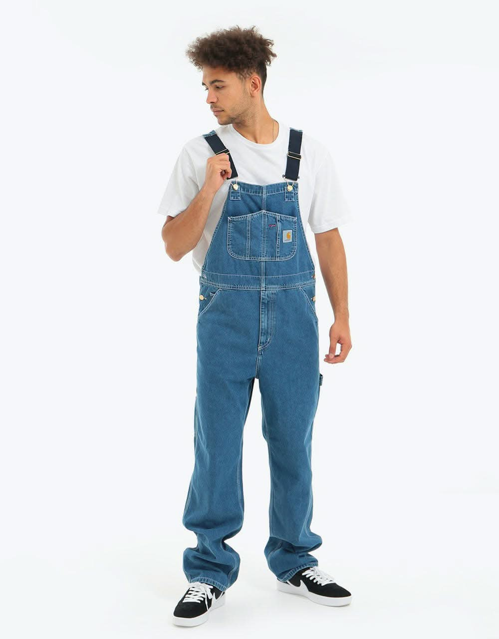 Carhartt WIP Bib Overall - Blue (Stonewashed)