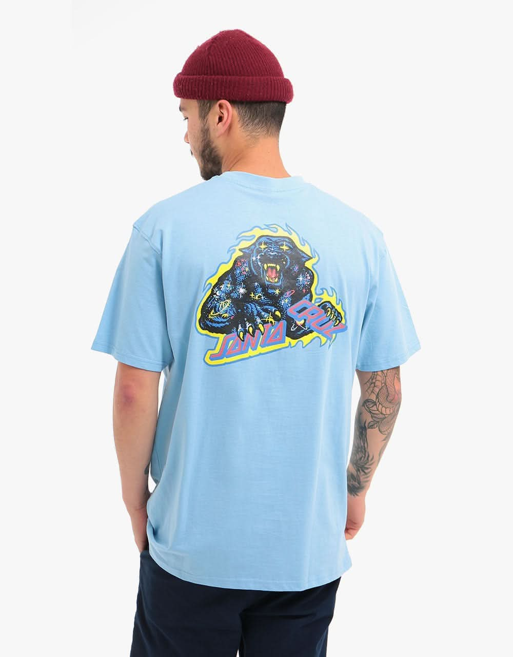 Santa Cruz Cosmic Cat T-Shirt - Powder Blue