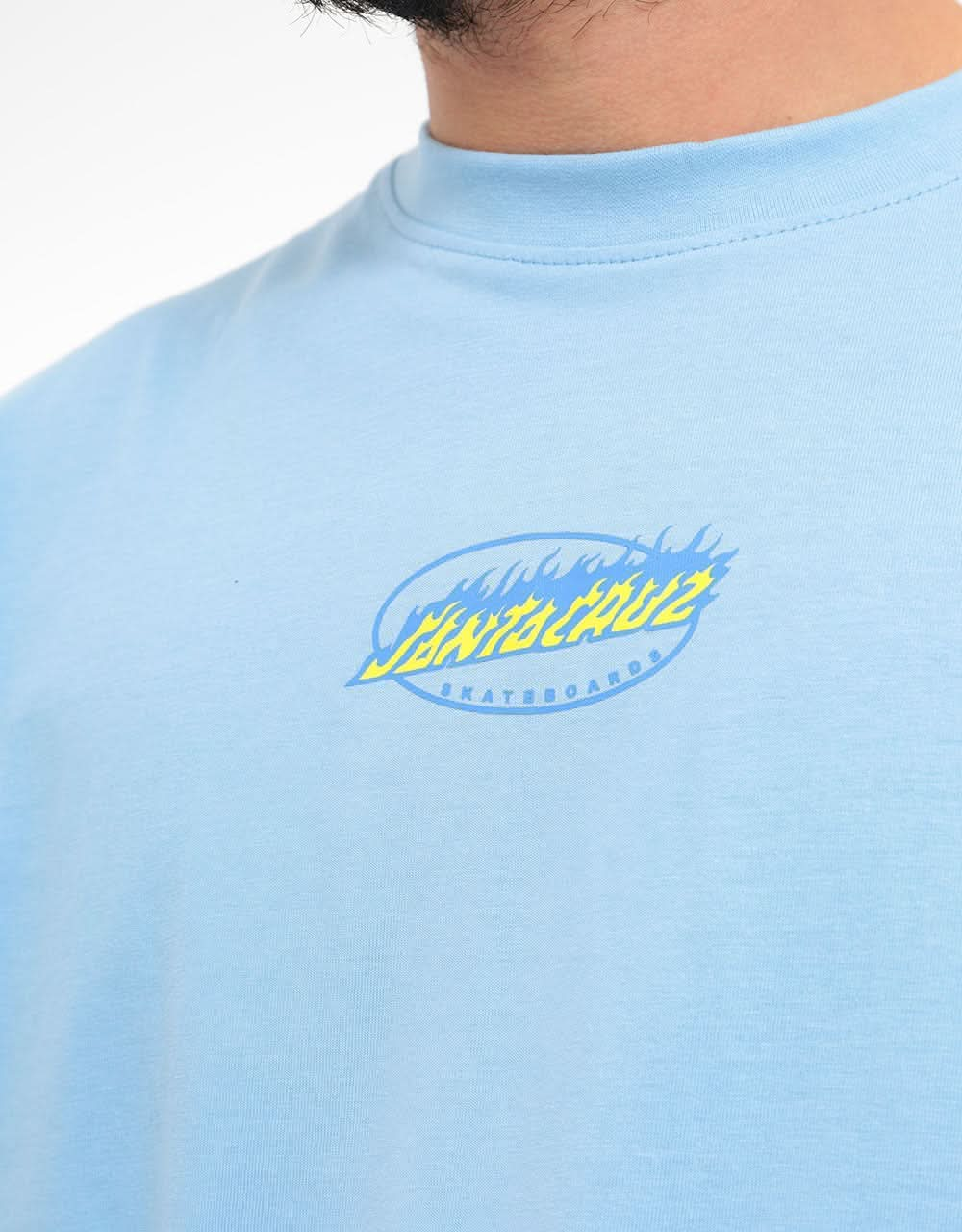 Santa Cruz Cosmic Cat T-Shirt - Powder Blue