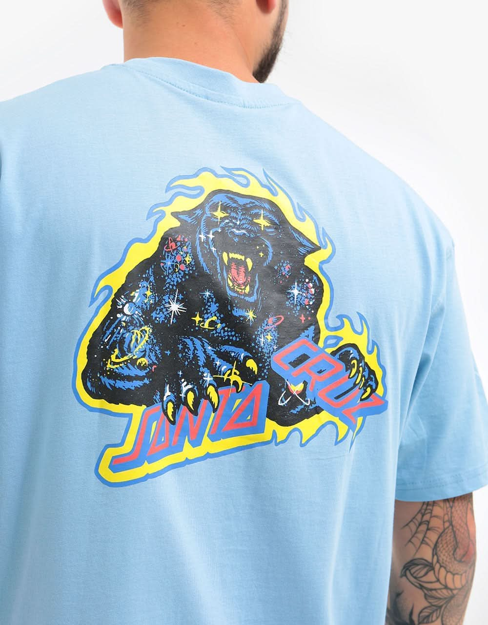 Santa Cruz Cosmic Cat T-Shirt - Powder Blue