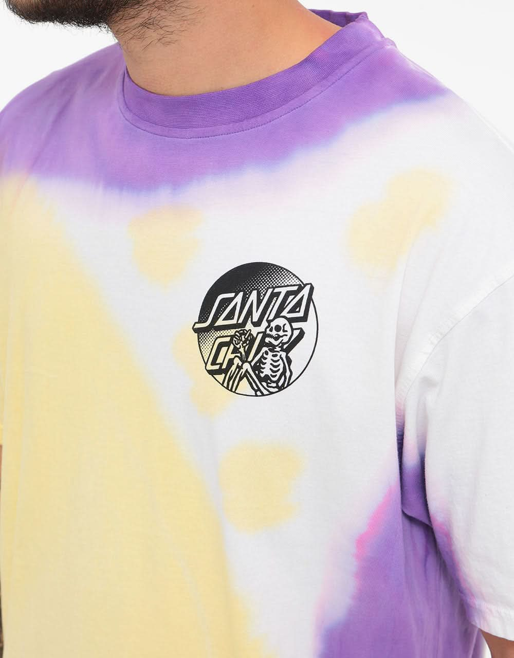 Santa Cruz Dope Planet Fade Organic T-Shirt - Yellow/Purple