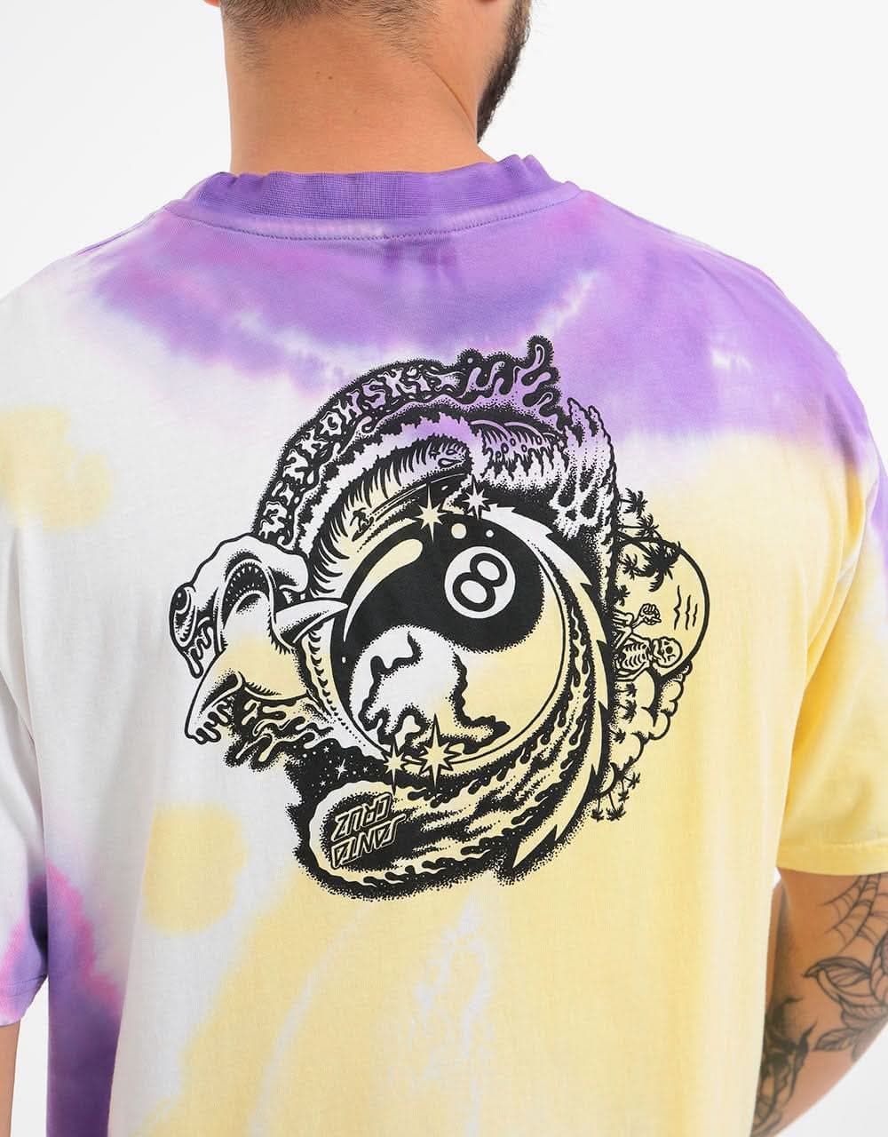 Santa Cruz Dope Planet Fade Organic T-Shirt - Yellow/Purple