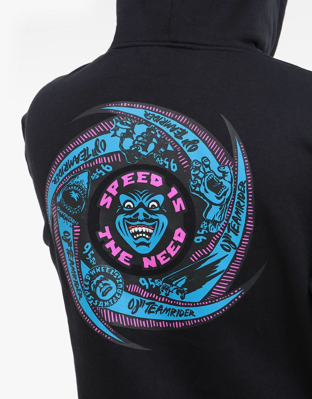 Santa Cruz Speed Wheels Faces Pullover Hoodie - Black