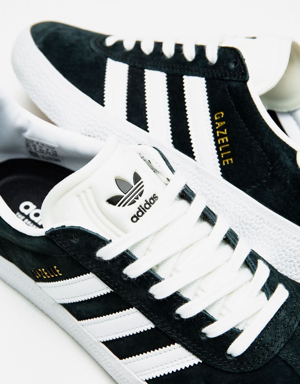 adidas Gazelle ADV Skate Shoes - Core Black/White/Gold Metallic