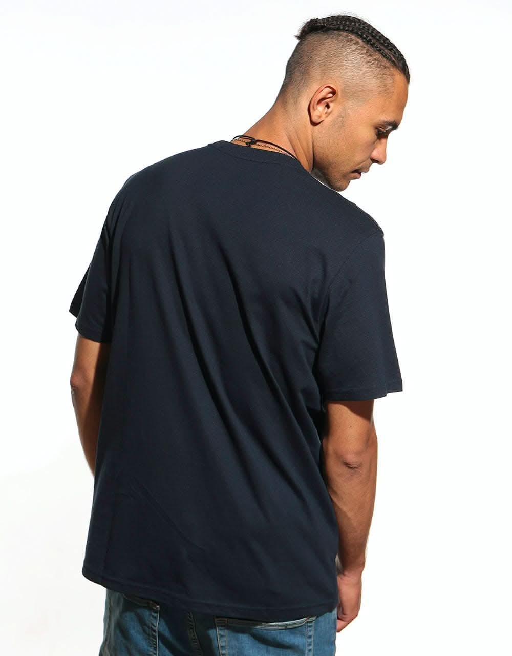 Carhartt WIP S/S Script T-Shirt - Dark Navy/Pop Orange