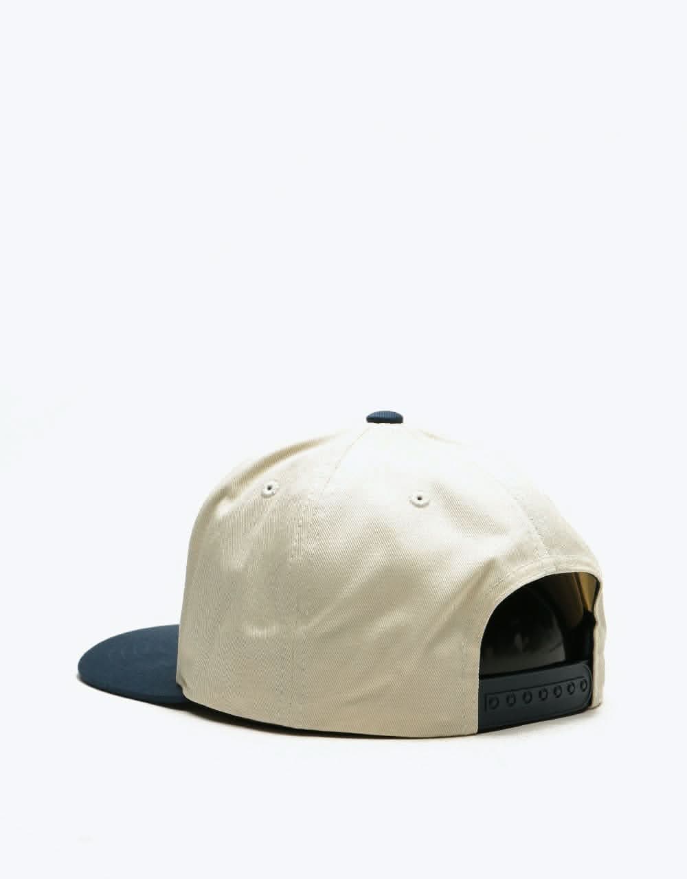 Brixton Oath 110 Snapback Cap - Dove/Washed Navy