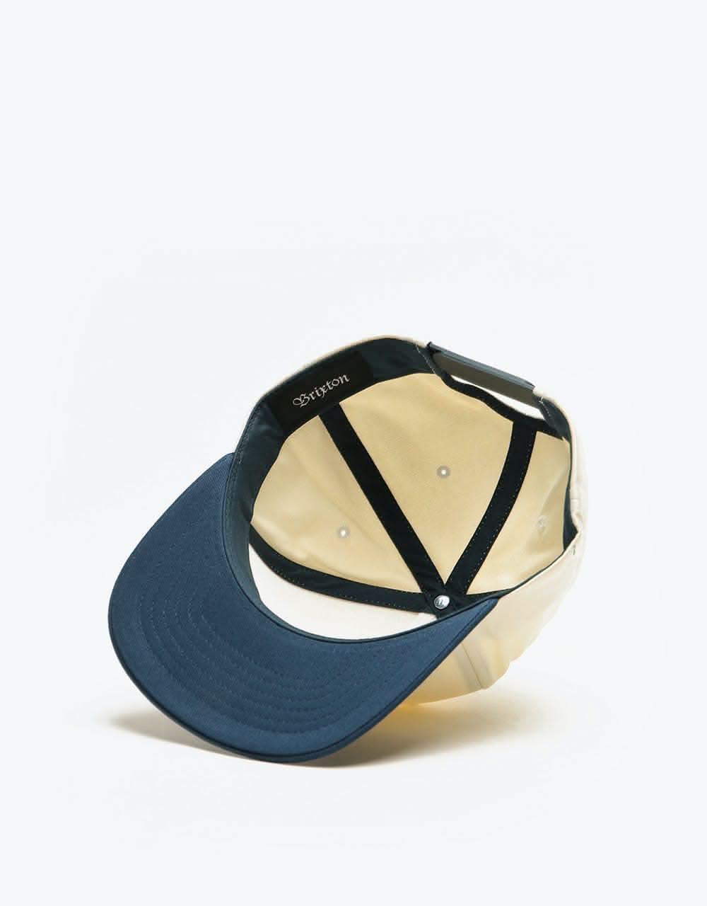 Brixton Oath 110 Snapback Cap - Dove/Washed Navy