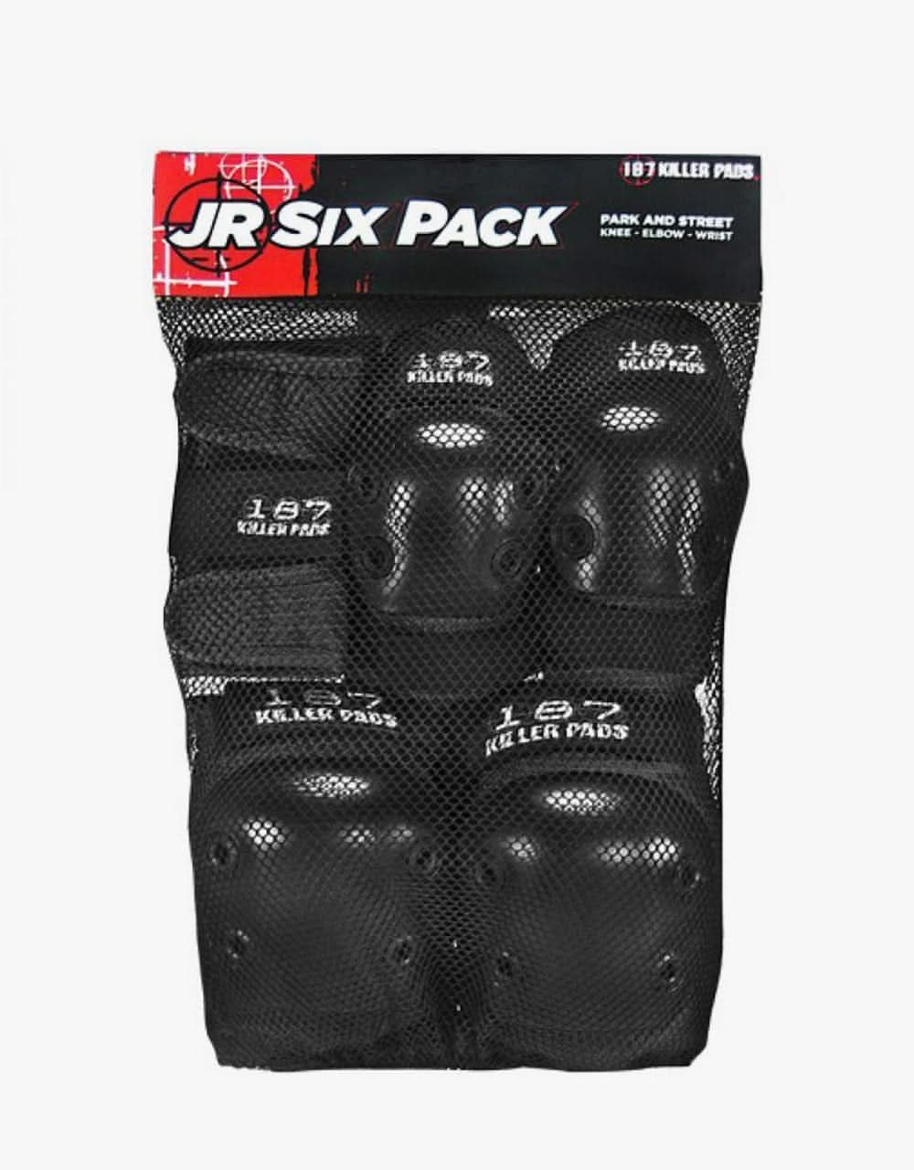 187 Killer Pads Junior Six Pack Set - Black