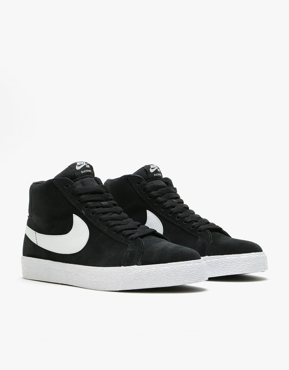 Nike SB Zoom Blazer Mid Chaussures de skate - Noir/Blanc-Blanc-Blanc