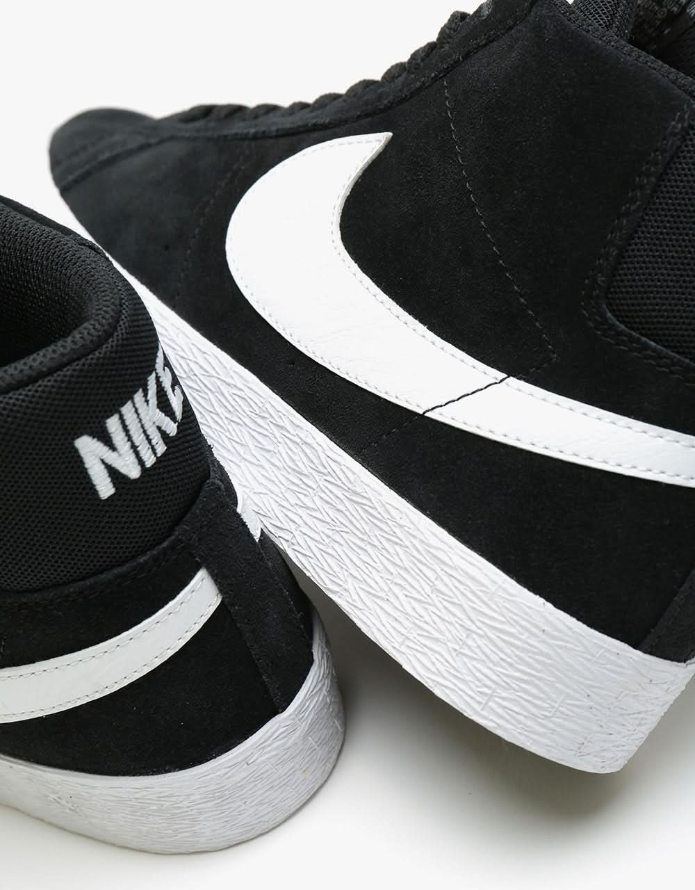 Nike SB Zoom Blazer Mid Skate Shoes - Black/White-White-White