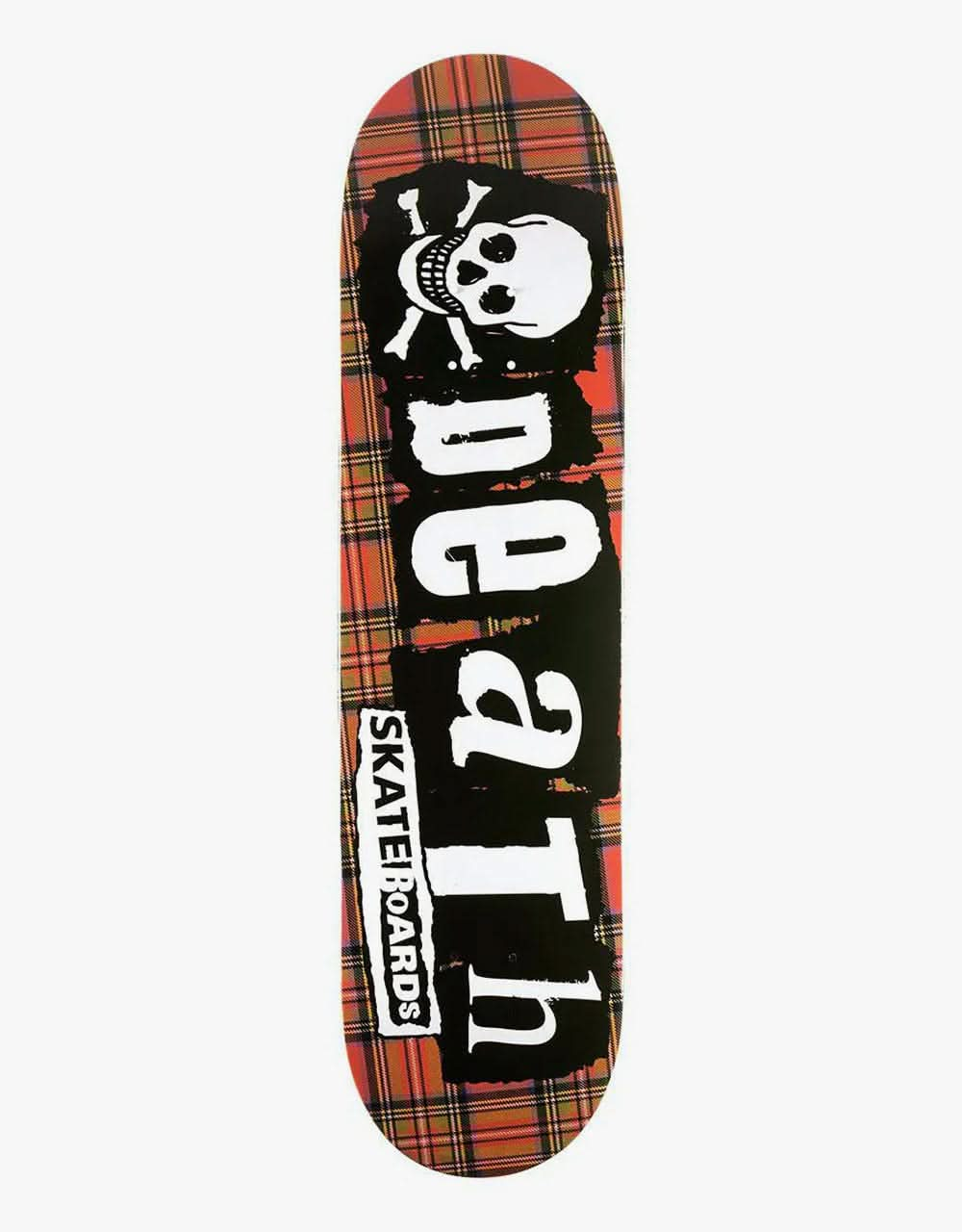 Death Punk Tartan Skateboard Deck - 8"