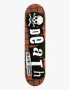 Death Punk Tartan Skateboard Deck - 8"