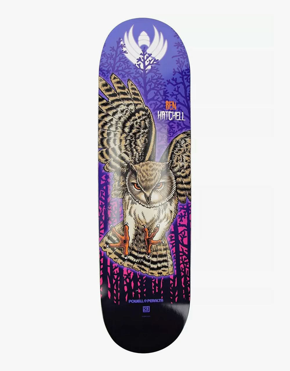 Powell Peralta Hatchell Owl Flight 249 Skateboard Deck - 8.5"