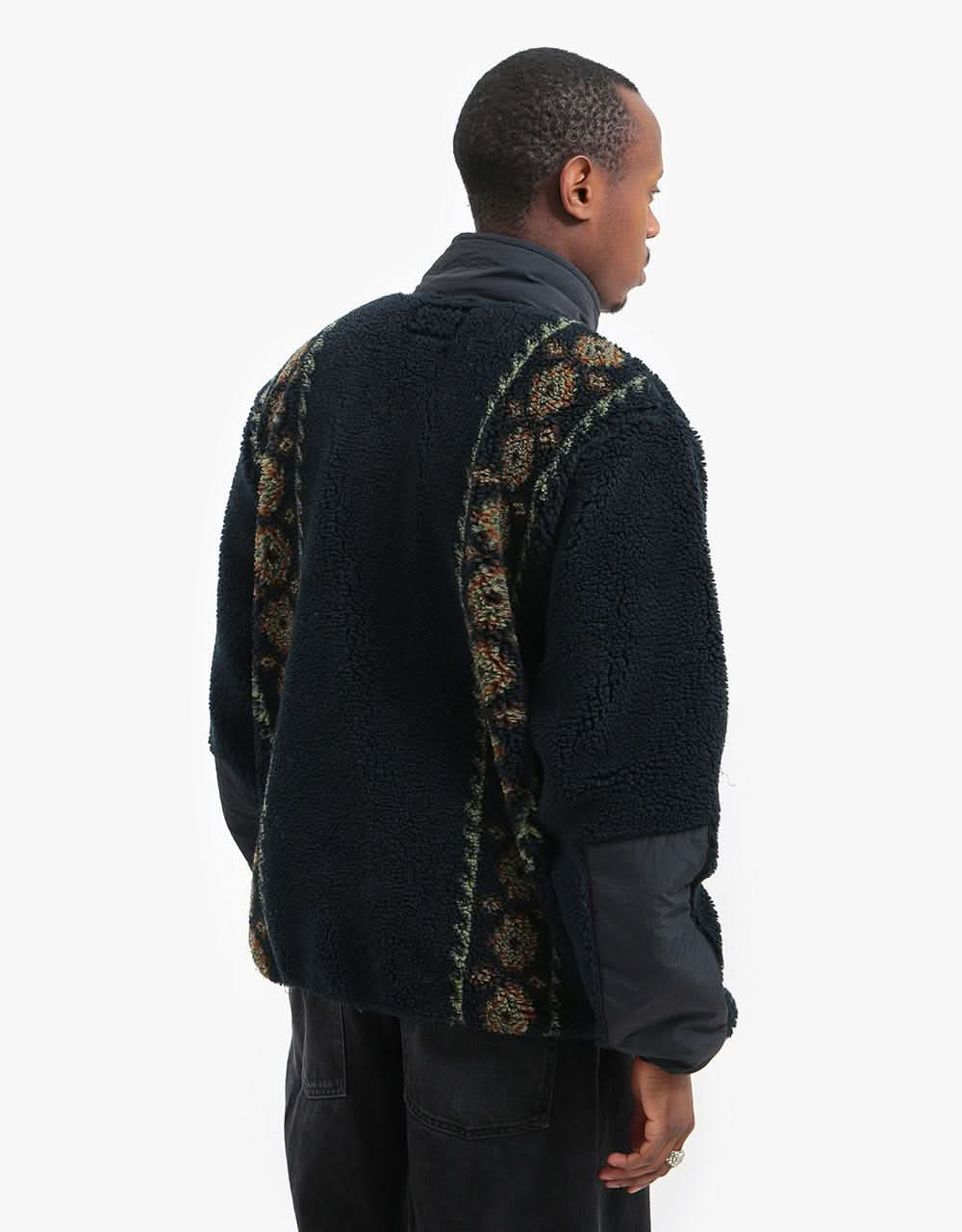 Stüssy Lima Jacquard Sherpa Jacket - Black