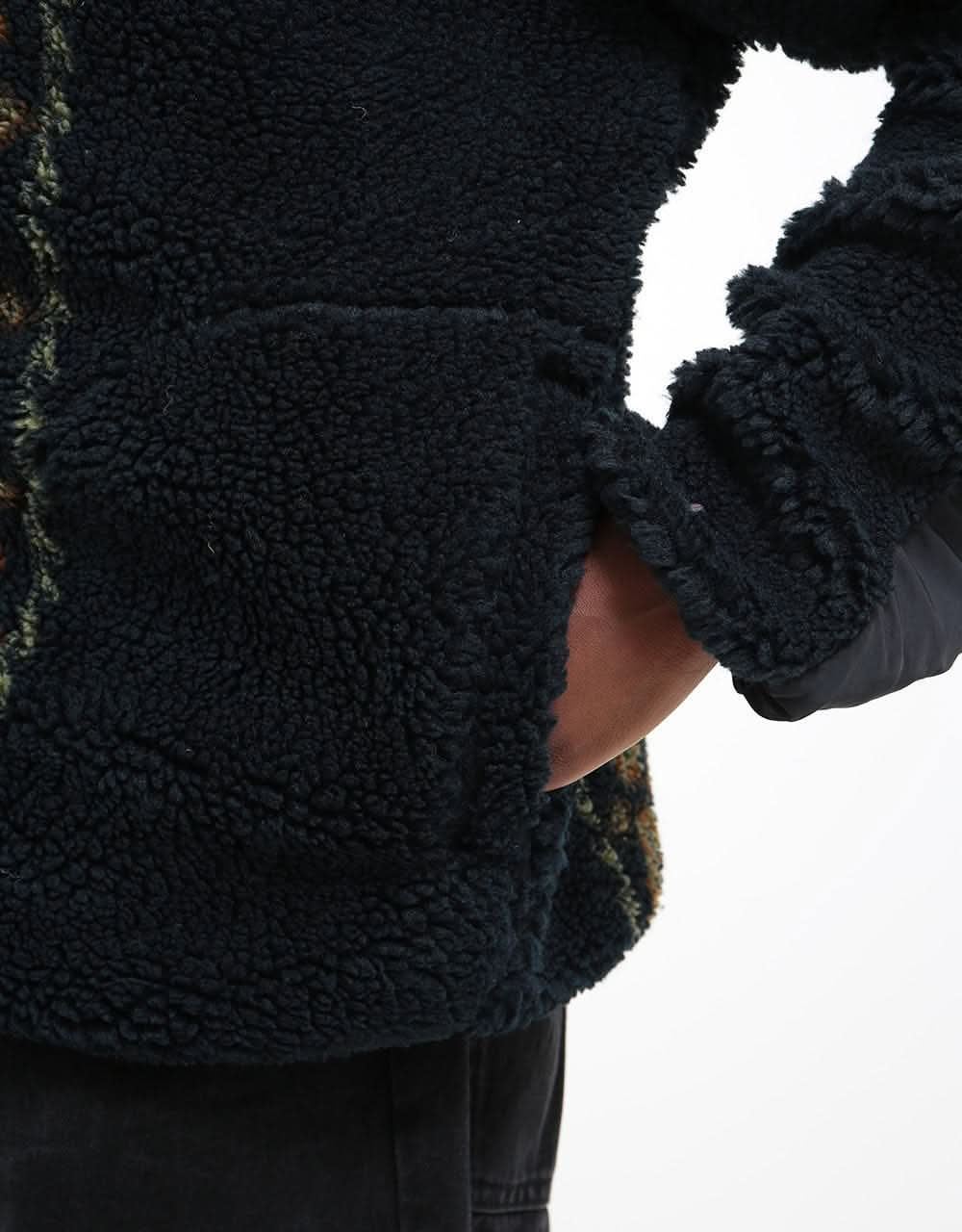 Stüssy Lima Jacquard Sherpa Jacket - Black