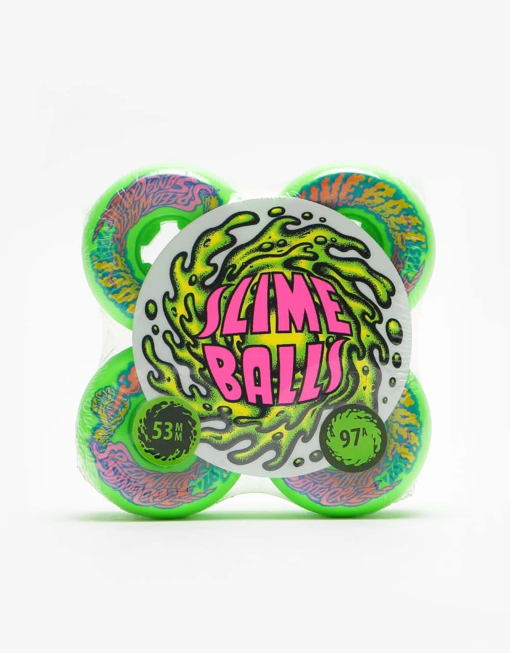 Santa Cruz Slime Balls Vomit Mini 97a Skateboard Wheel - 53mm