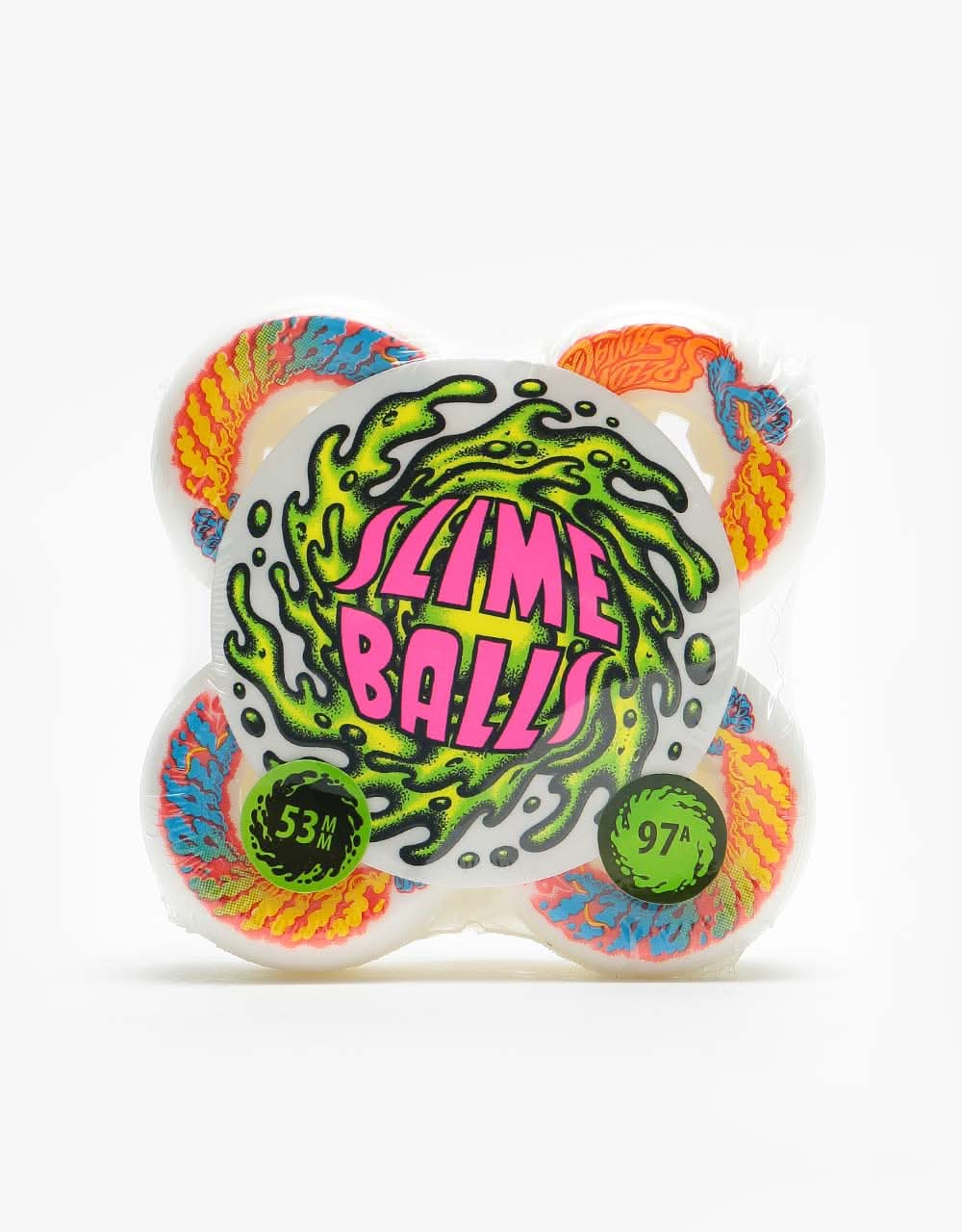 Santa Cruz Slime Balls Vomit Mini 97a Skateboard Wheel - 53mm