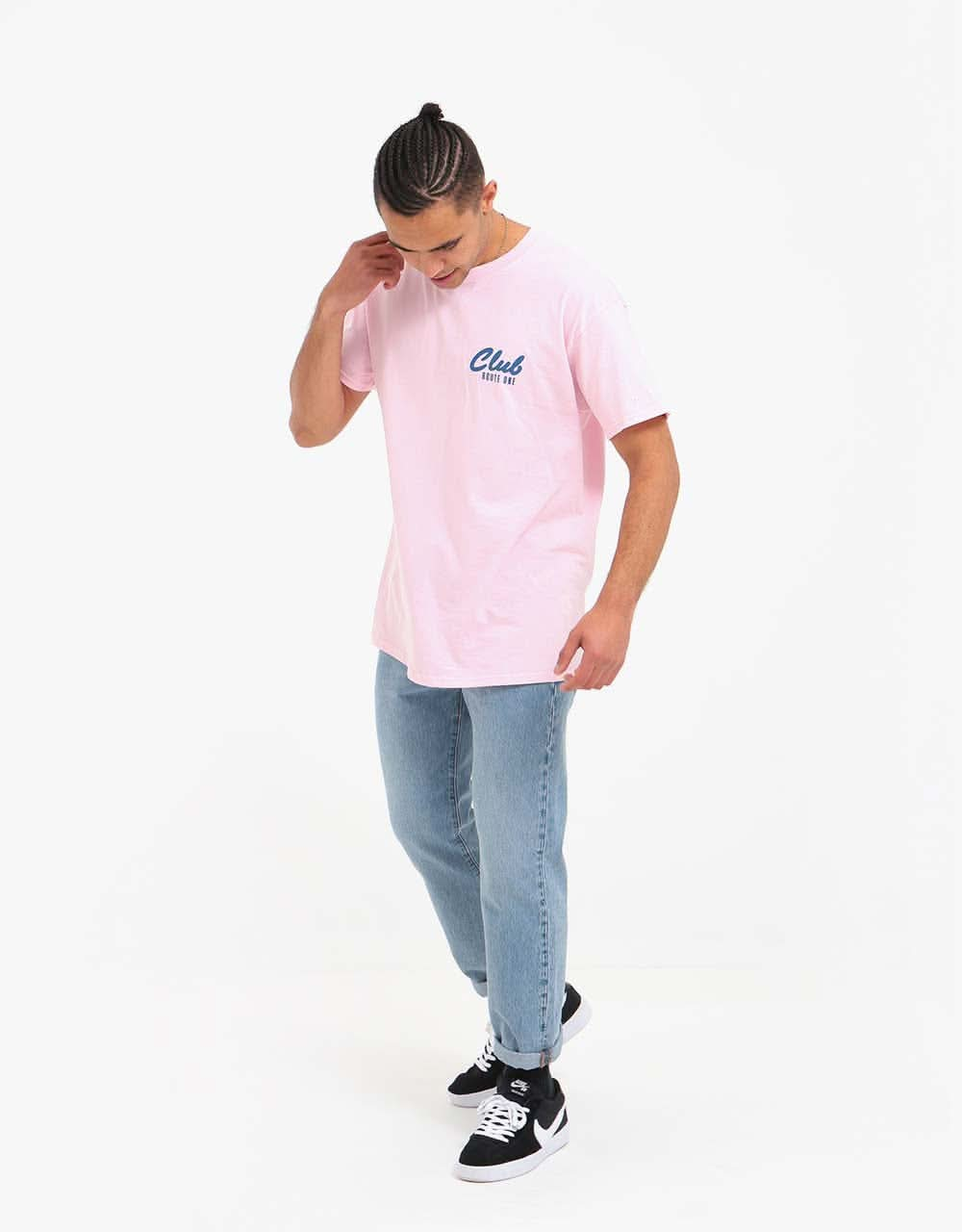 Route One Club T-Shirt - Light Pink