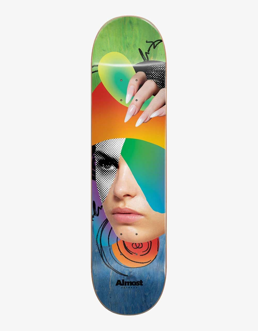 Almost Face Collage R7 Skateboard Deck - 8.25"