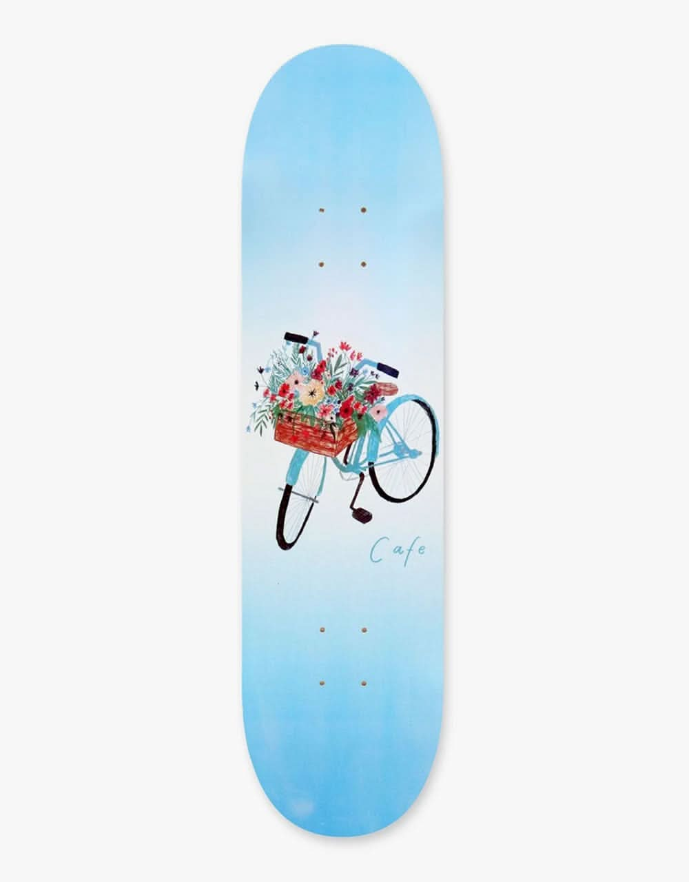 Skateboard Café Flower Basket Skateboard Deck - Blue