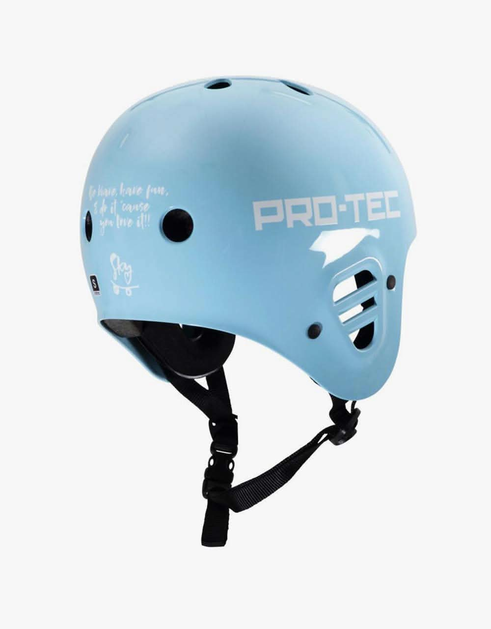 Pro-Tec Sky Brown Full Cut Certified Helmet - Blue