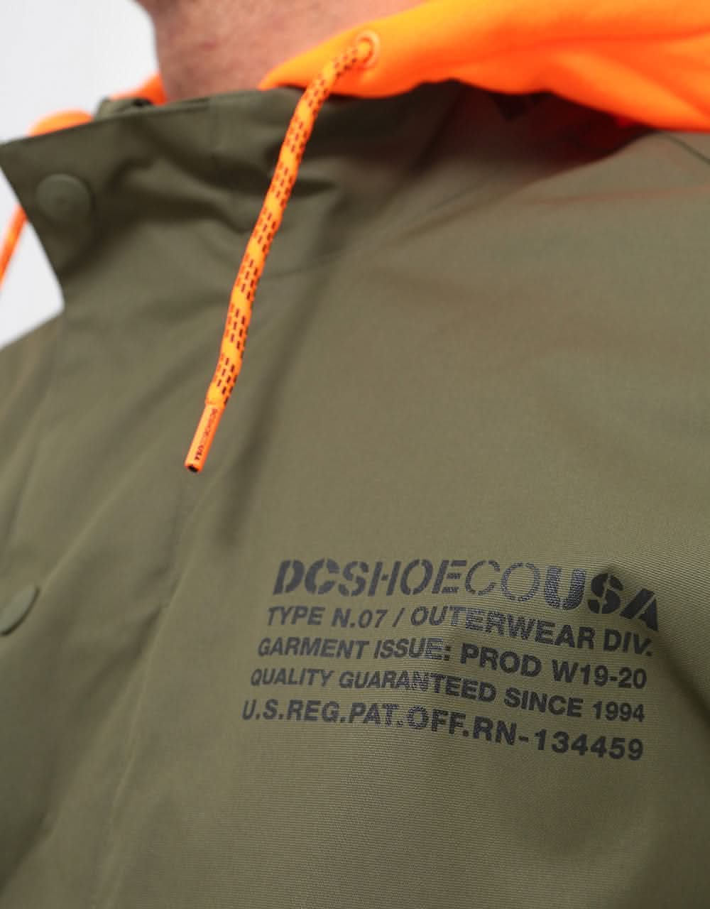 DC Union Snowboard Jacket - Olive Knight