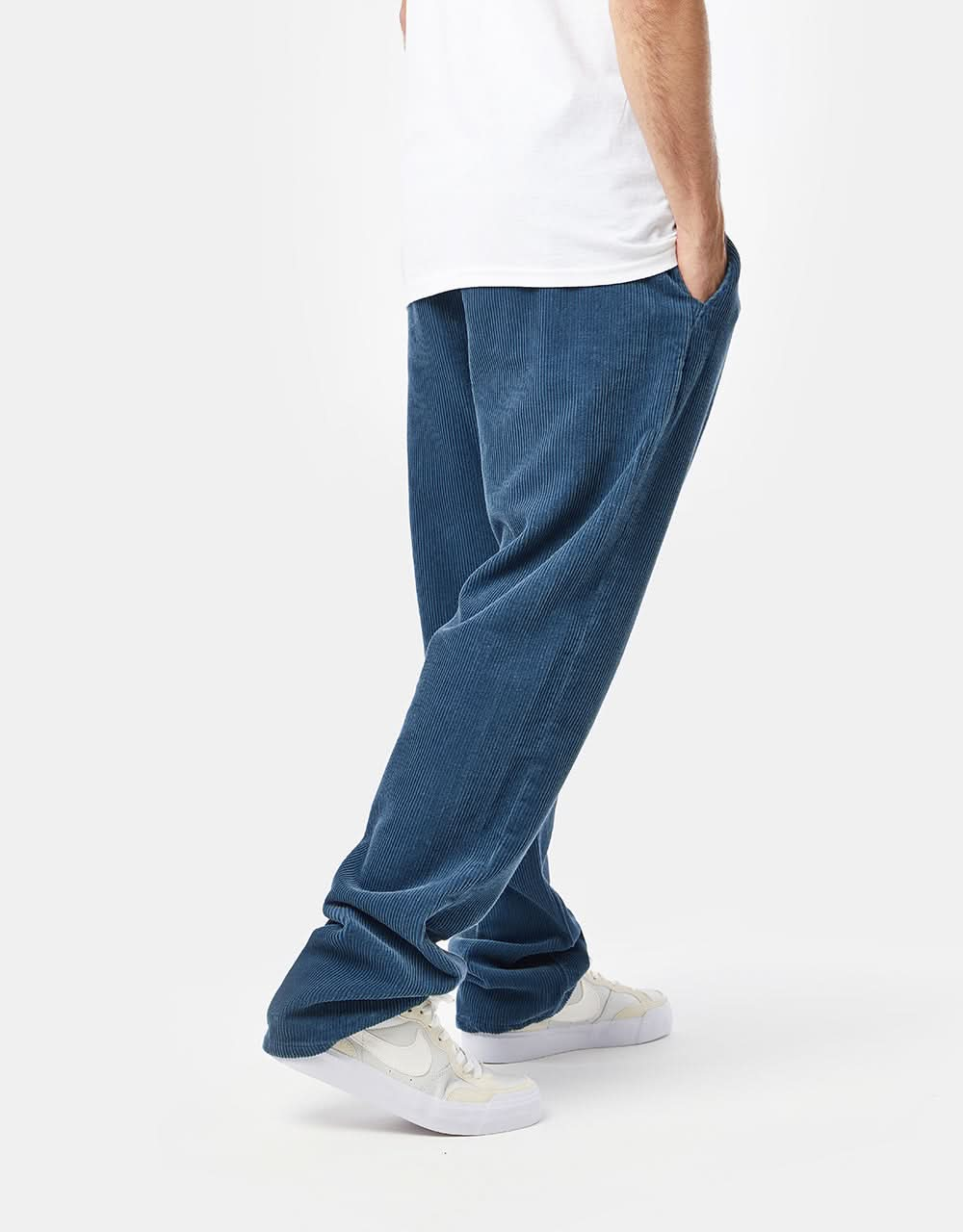 Route One Relaxed Fit Big Wale Cords – Air Force Blue