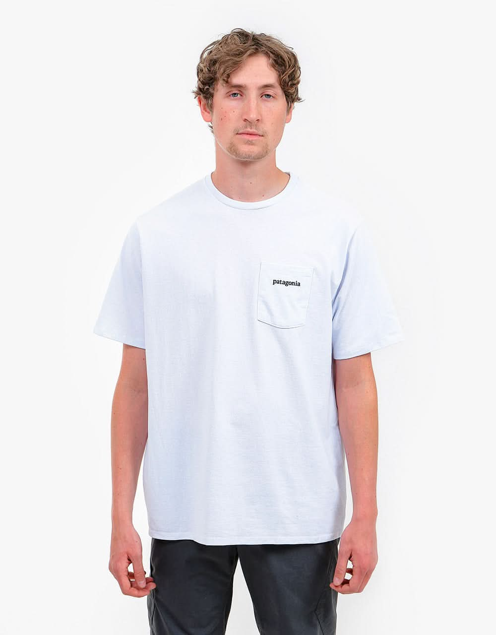 Patagonia Line Logo Ridge Pocket Responsibili-Tee® - White