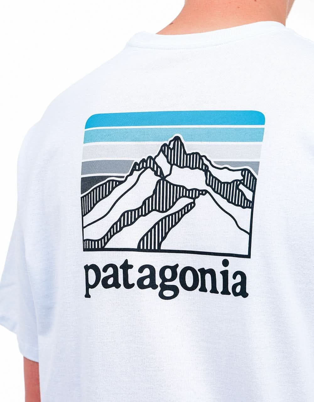 Patagonia Line Logo Ridge Pocket Responsibili-Tee® - White