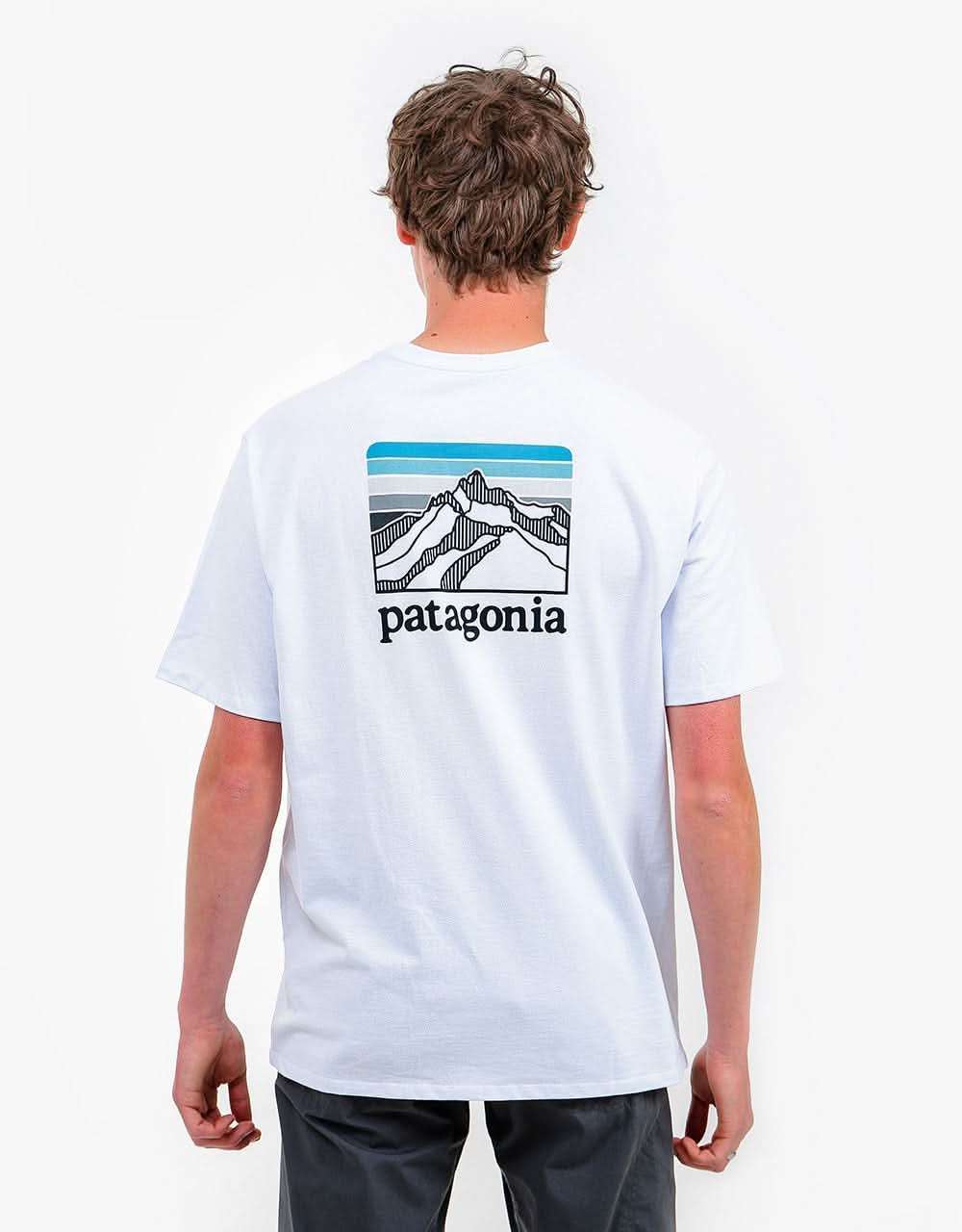 Patagonia Line Logo Ridge Pocket Responsibili-Tee® - White