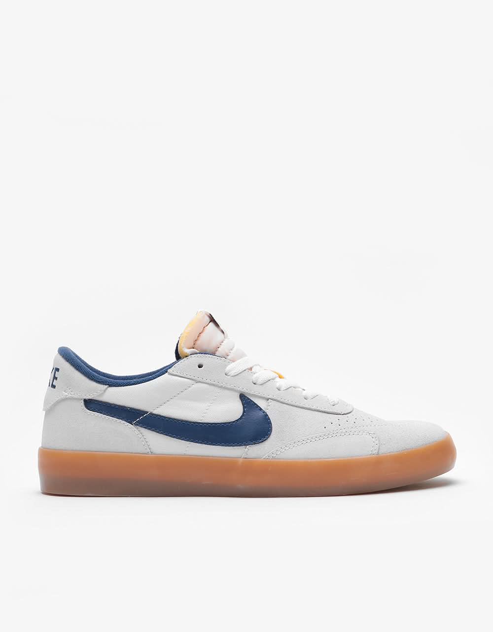 Nike SB Heritage Vulc Chaussures de skate - Blanc sommet/Marine-Blanc-Gomme marron clair