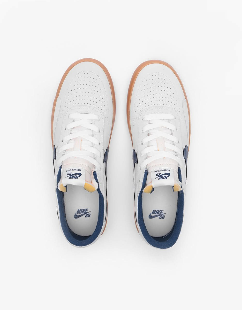 Scarpe da skate Nike SB Heritage Vulc - Summit Bianco/Navy-Bianco-Gomma Marrone Chiaro