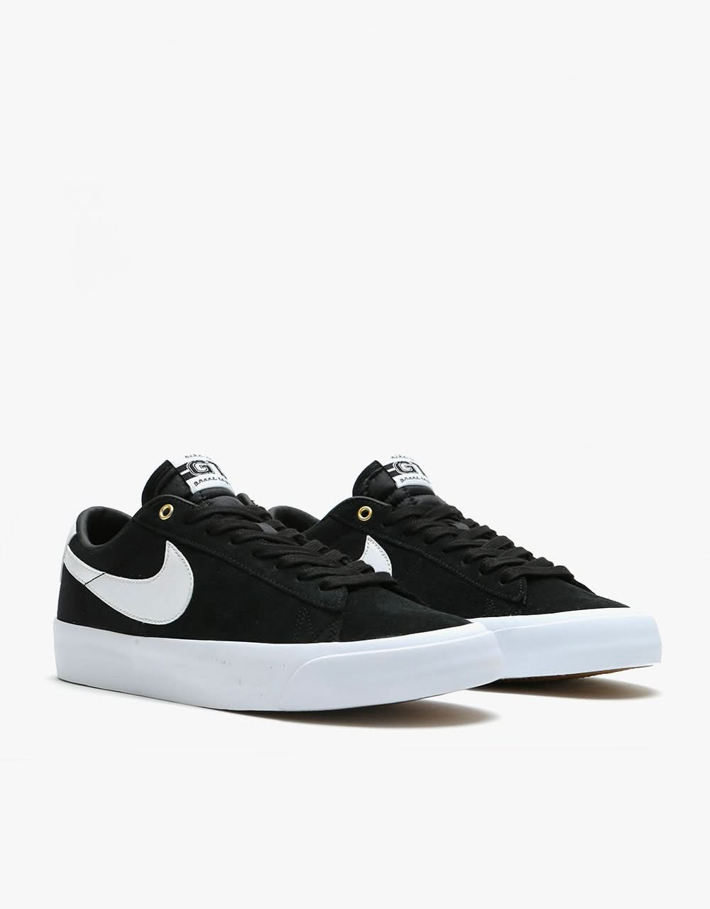 Nike SB Zoom Blazer Low Pro GT Skateschuhe – Schwarz/Weiß-Schwarz-Gummi Hellbraun