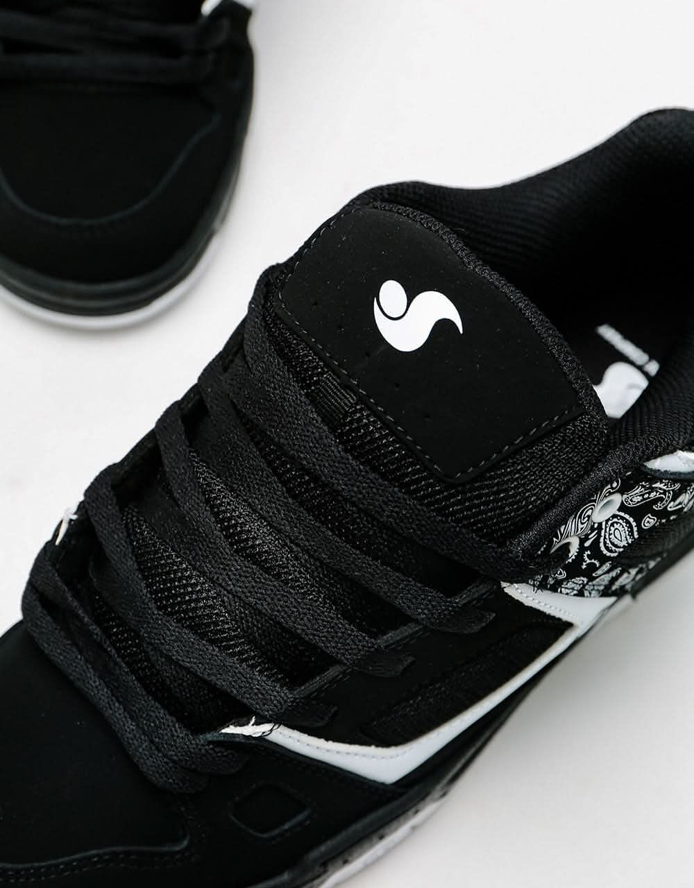 DVS Gambol Skate Shoes - Black/White Nubuck