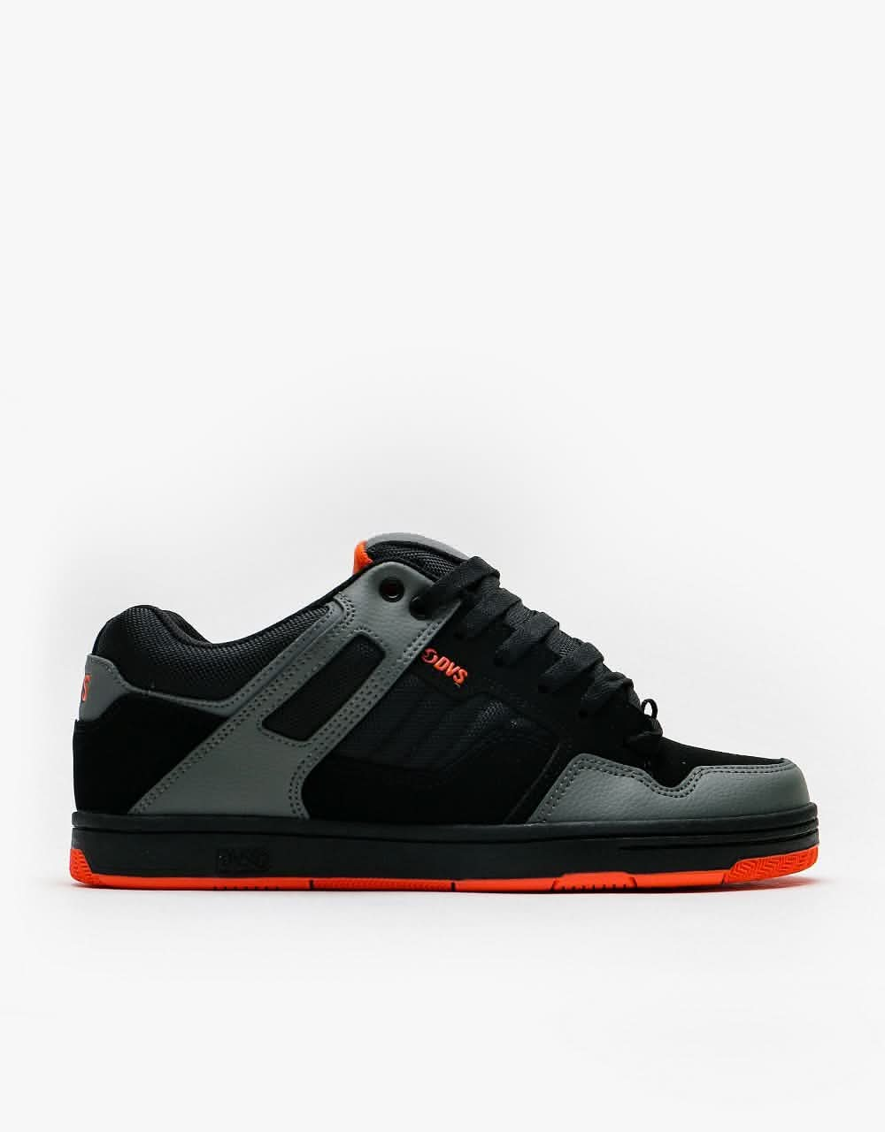 DVS Enduro 125 Skate Shoes - Black/Charcoal/Orange Nubuck